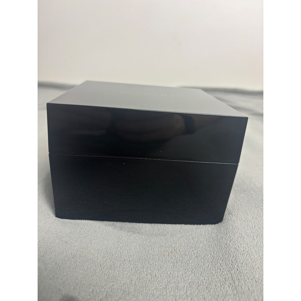 Bvlgari Watch Box Case Genuine Empty Piano Black Lacquer Presentation Storage - Picture 4 of 10